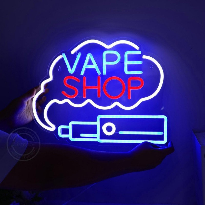 LED VAPE SHOP Smoke Neon Sign  - Vaping Store ulasan dan harga