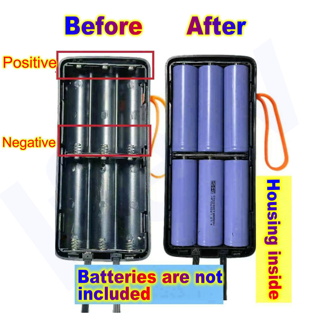 21700  Battery Case Power Bank - Battery Case Storage ulasan dan harga