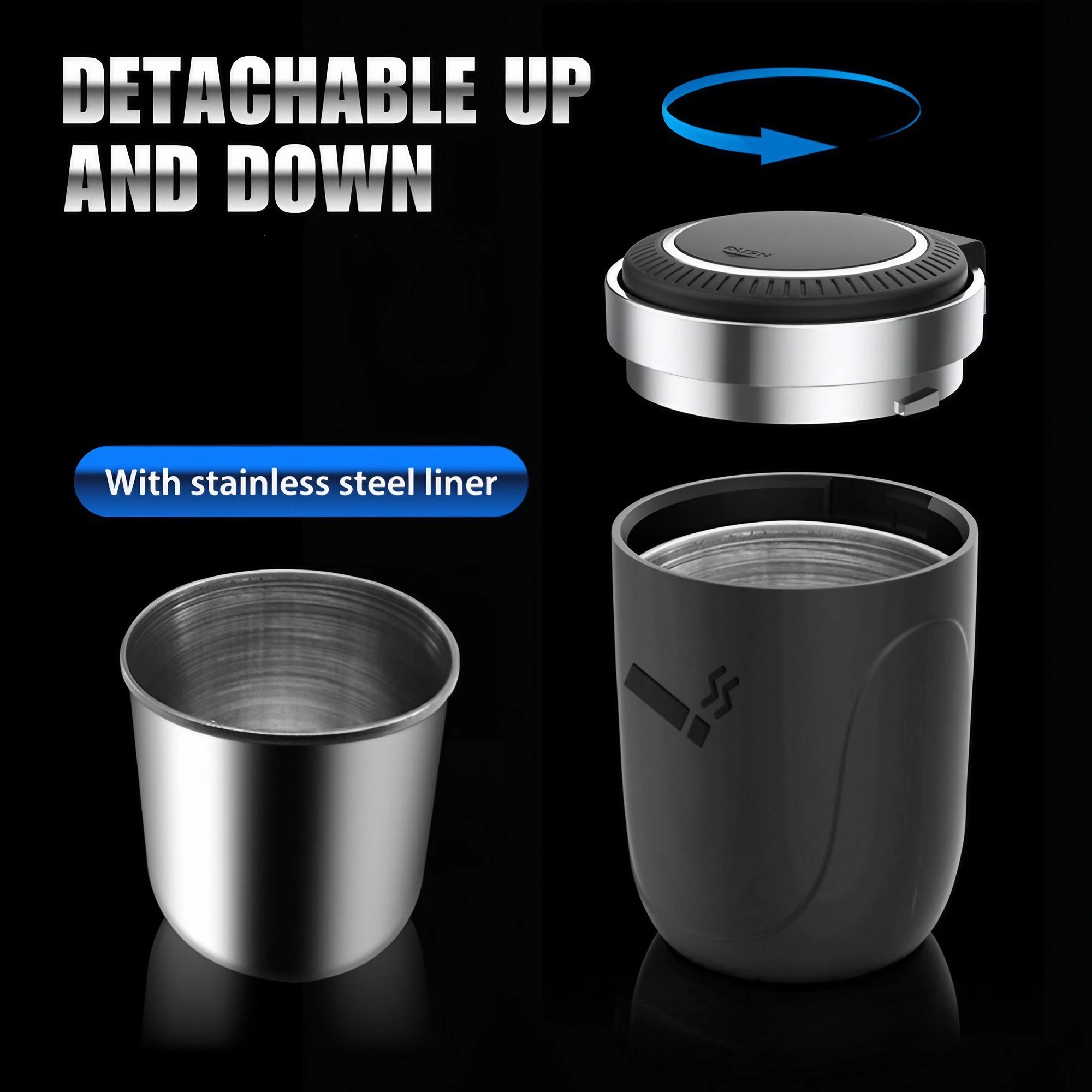 Car Ashtray With Led Light Smo - Vape Decoration ulasan dan harga
