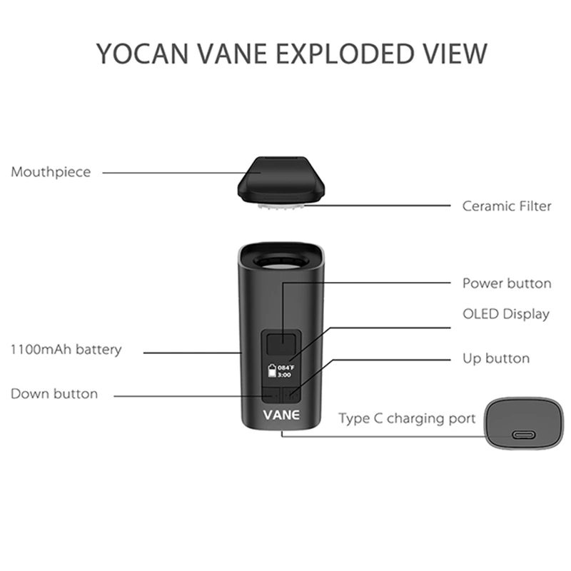 Original Yocan Vane Dry Herb V - Quick Vape ulasan dan harga