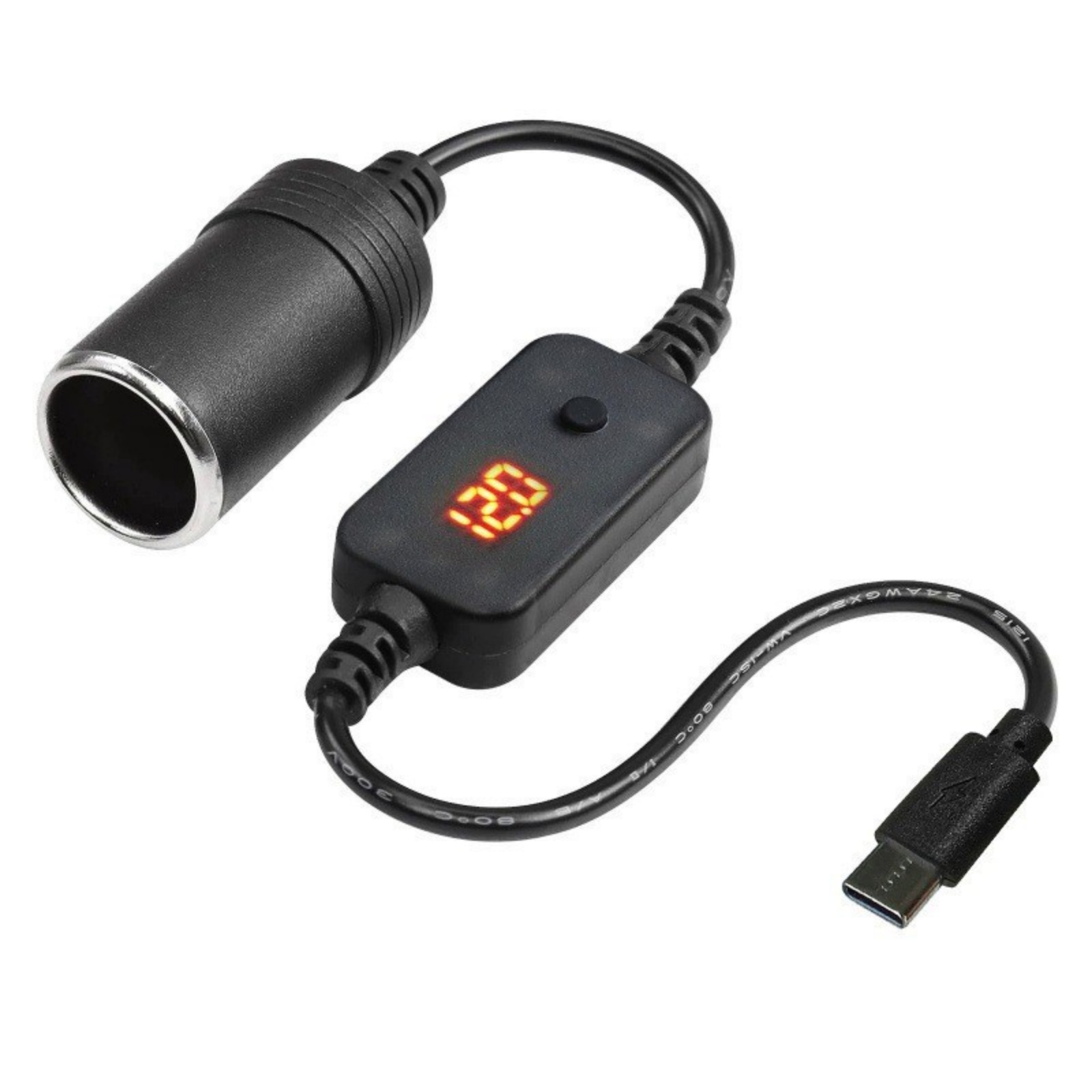 1Pc USB-C to 12V Car Cigarette - Accessories Experts Vape ulasan dan harga