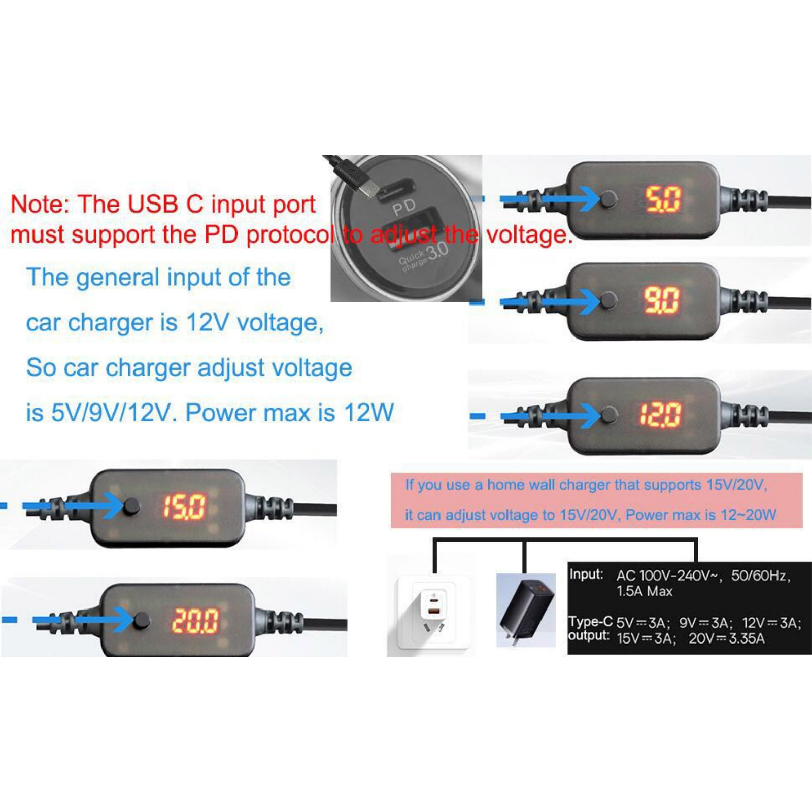 1Pc USB-C to 12V Car Cigarette - Accessories Experts Vape ulasan dan harga