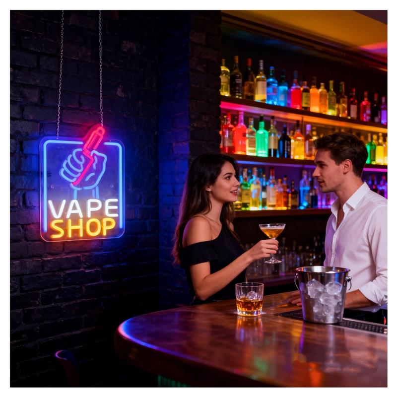 Vape Shop Neon Sign Hand Holdi - Vaping Store ulasan dan harga