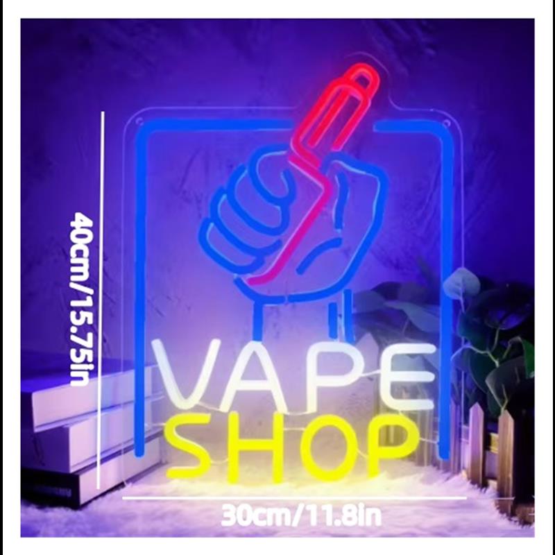 Vape Shop Neon Sign Hand Holdi - Vaping Store ulasan dan harga