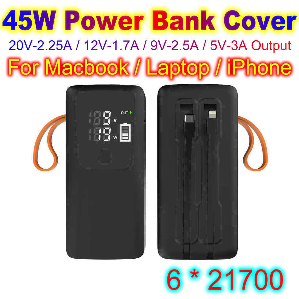 45W Power Bank Shell 21700 Bat - Battery Case Storage ulasan dan harga