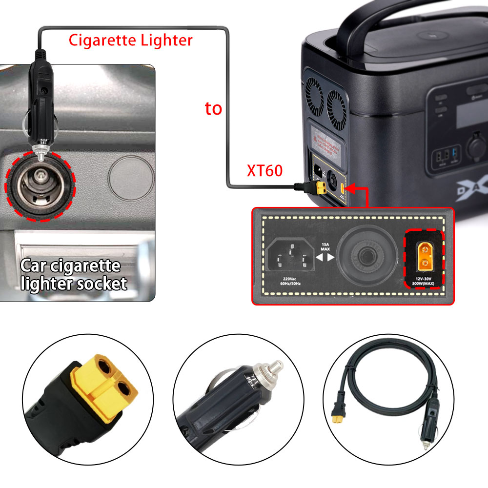 XT60 16AWG Plug Car Cigarette  - Accessories Experts Vape ulasan dan harga